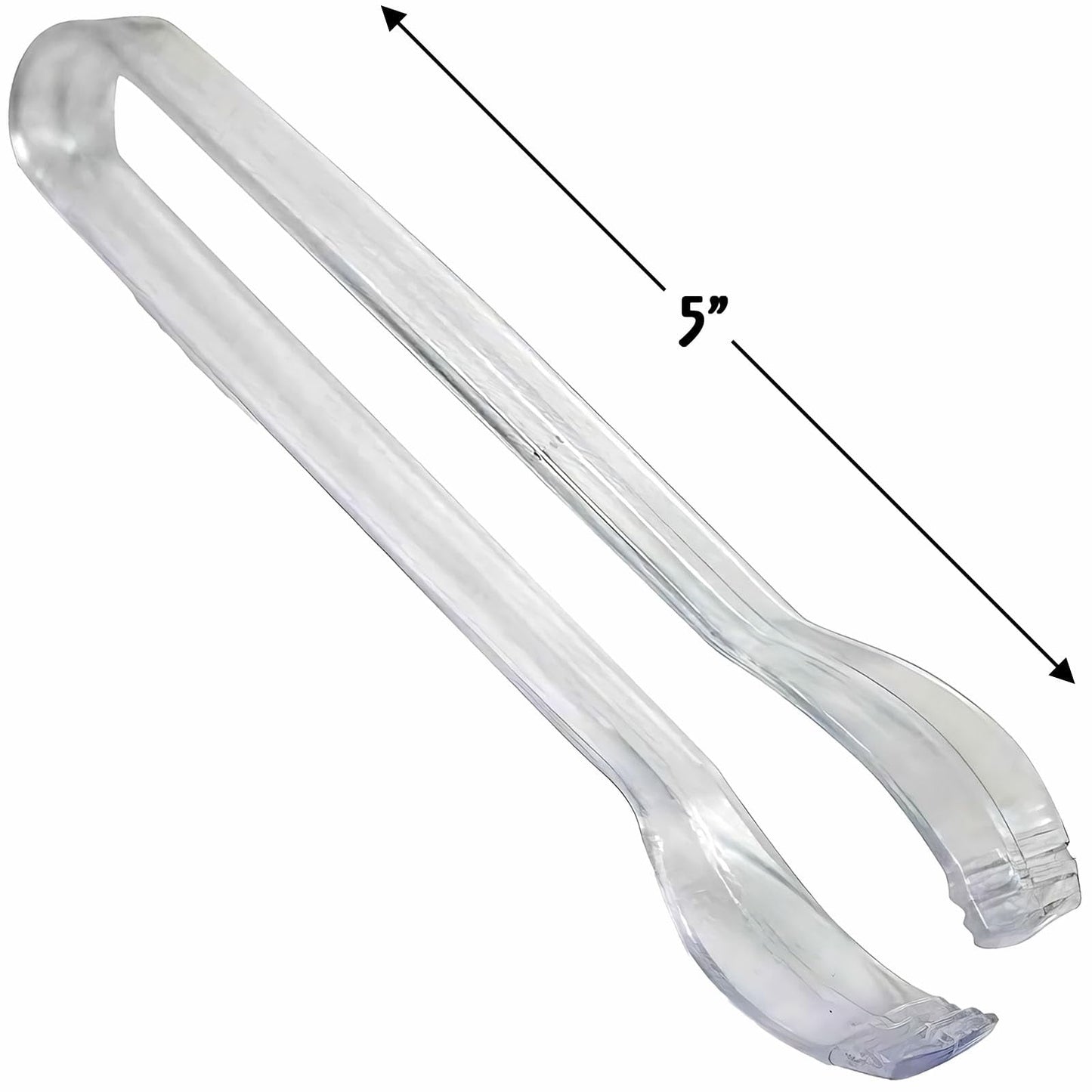 Unique Mini Plastic Tongs, Standard, Transparent