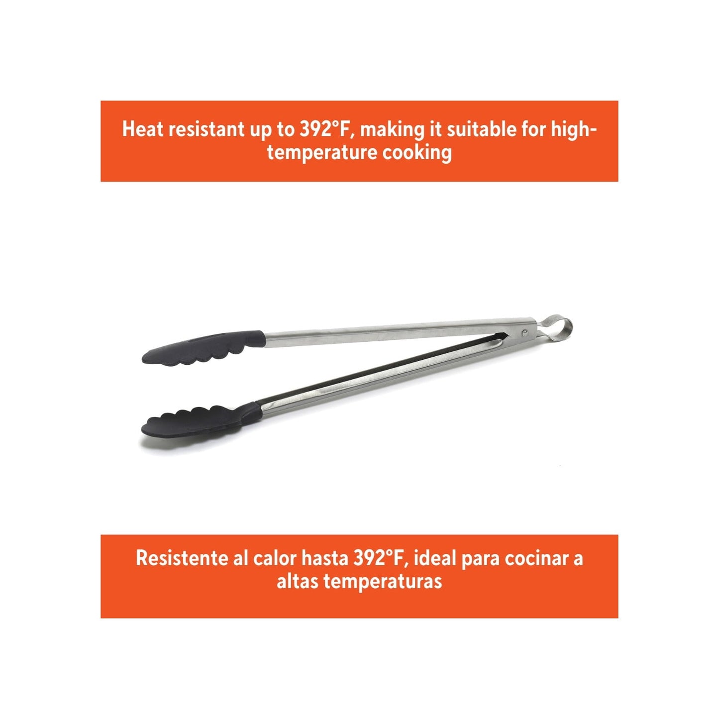 IMUSA 16in Stainless Steel Food Tong with Nylon Tips