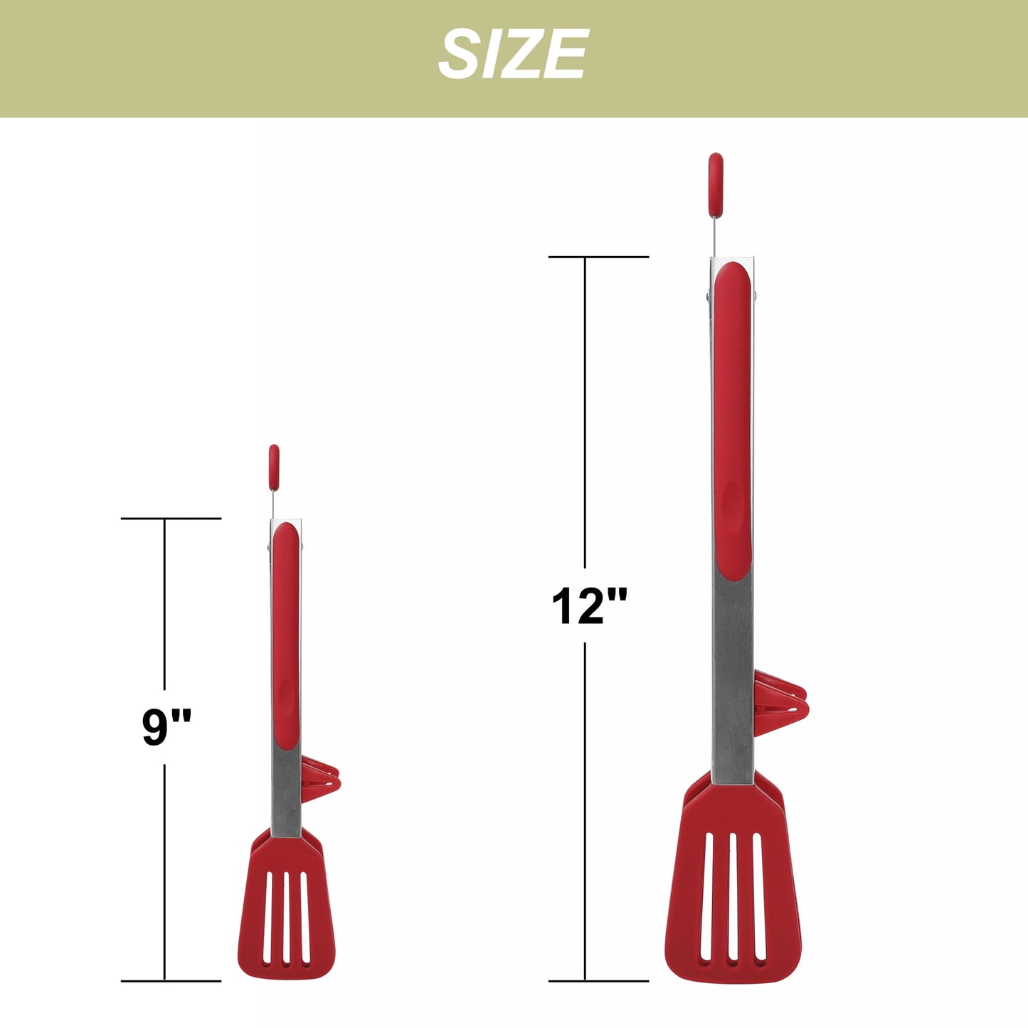 Unique Bargains Kitchen Serving Tongs Set for Cooking Stainless Steel Silicone Tongs 2Pcs