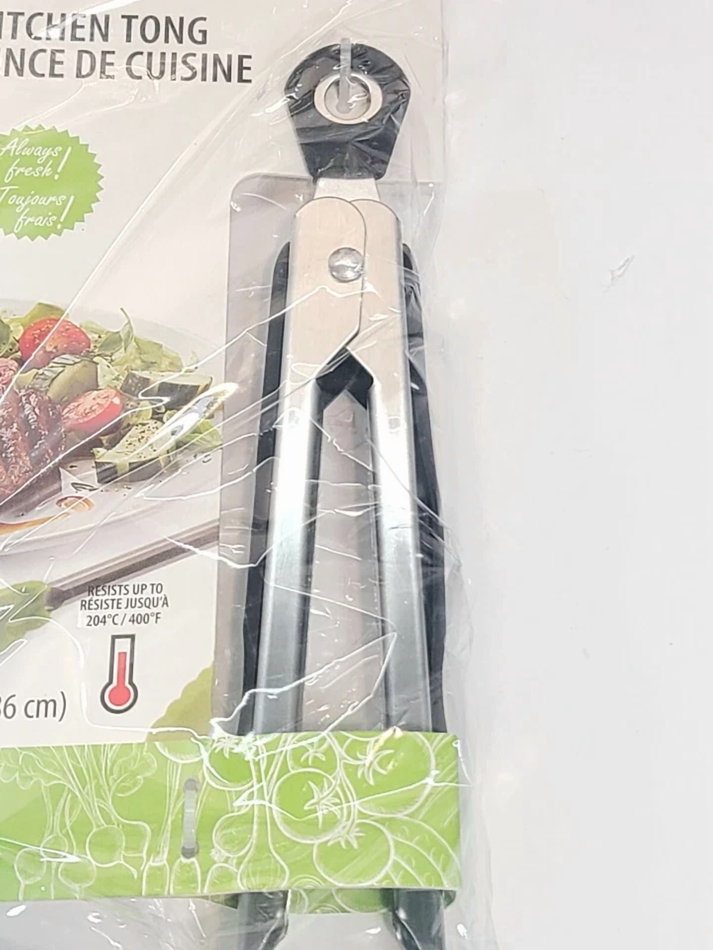 1 Pcs Premium Stainless Steel Kitchen Tongs - Heat Resistant Cooking Tongs Assor