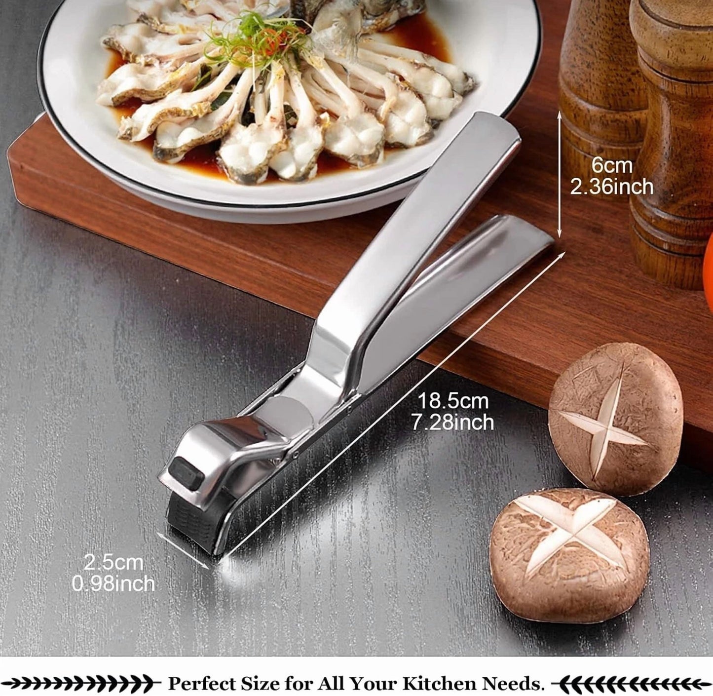 Stainless Steel Anti-Scald Bowl Clip Plate Holder Pot Lifter Heat Resistant Grip