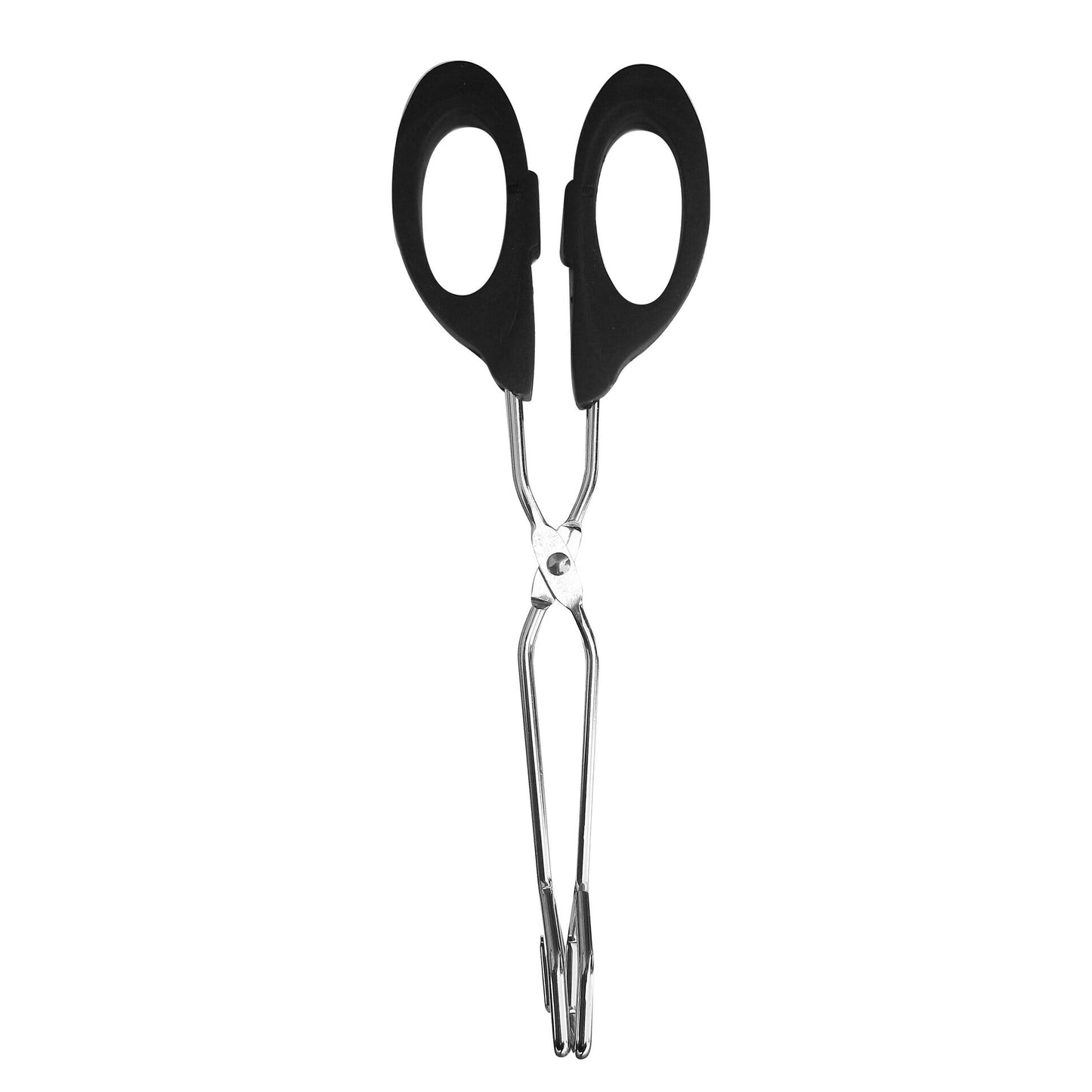 Bene Casa 10-inch metal tong, wide tip tong, heat-resistant handle, scissor type tong, anti-slip grip tong -