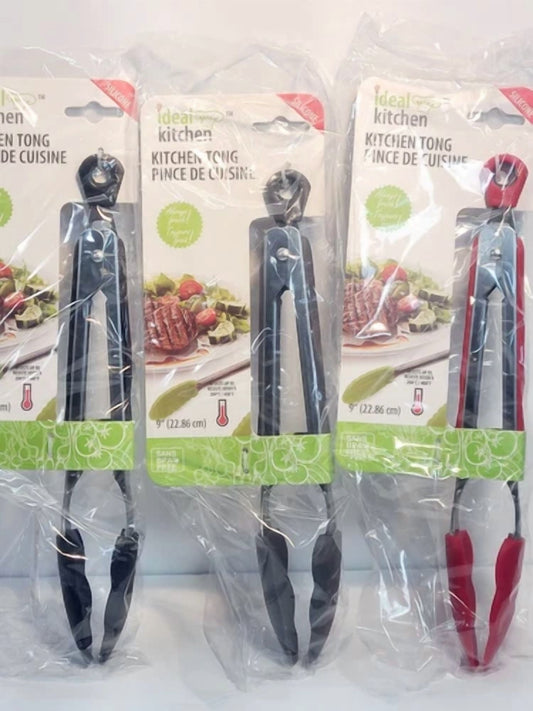 1 Pcs Premium Stainless Steel Kitchen Tongs - Heat Resistant Cooking Tongs Assor