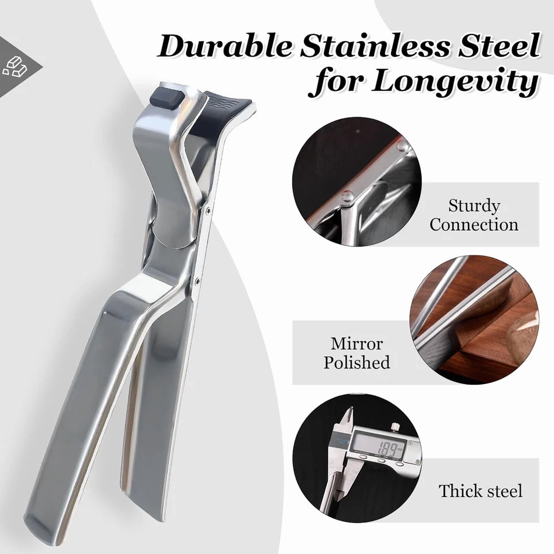 Stainless Steel Anti-Scald Bowl Clip Plate Holder Pot Lifter Heat Resistant Grip