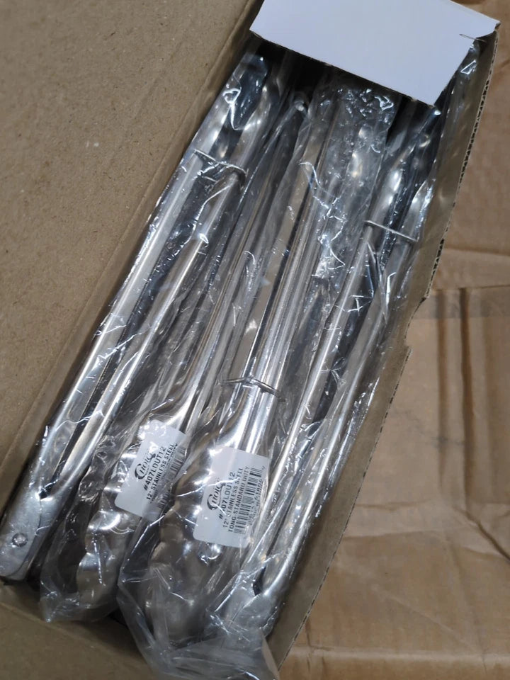 2 Pack 12" Stainless Steel Utility Tongs W/ Locking Mechanism Choice 407Ldut12