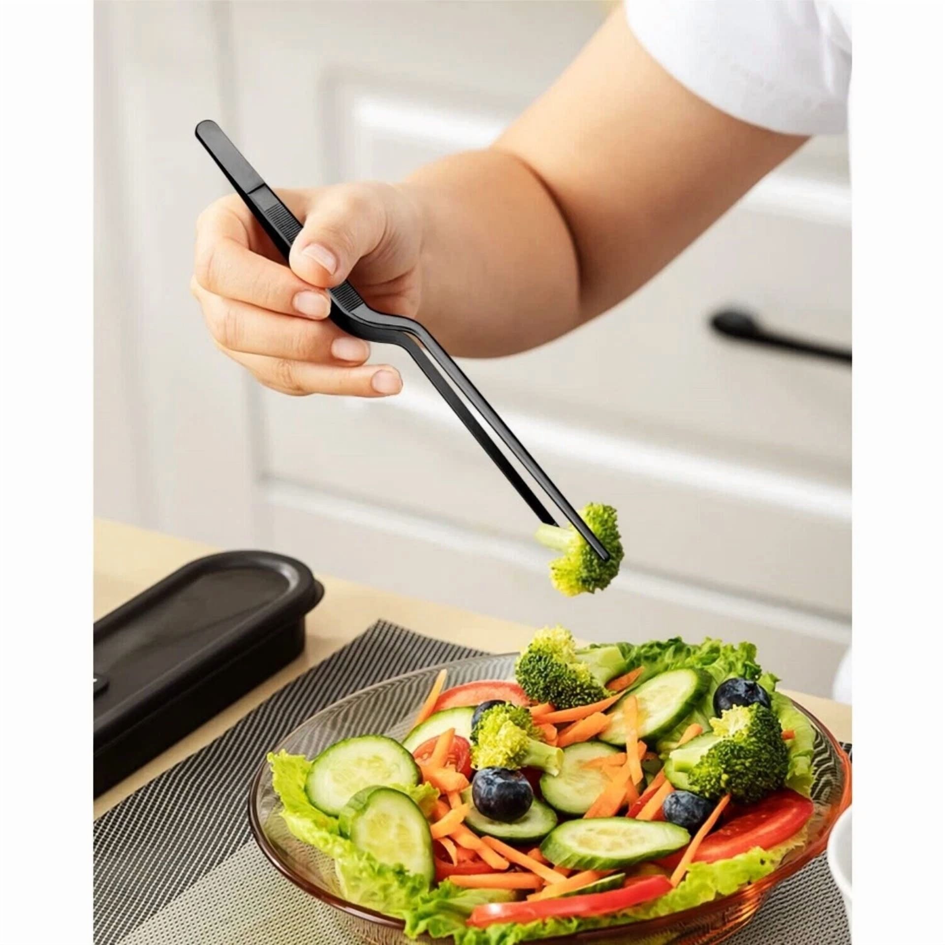 3Pcs Fine Cooking Tweezers Set,Professional Stainless Steel Food Tongs,Kitchen