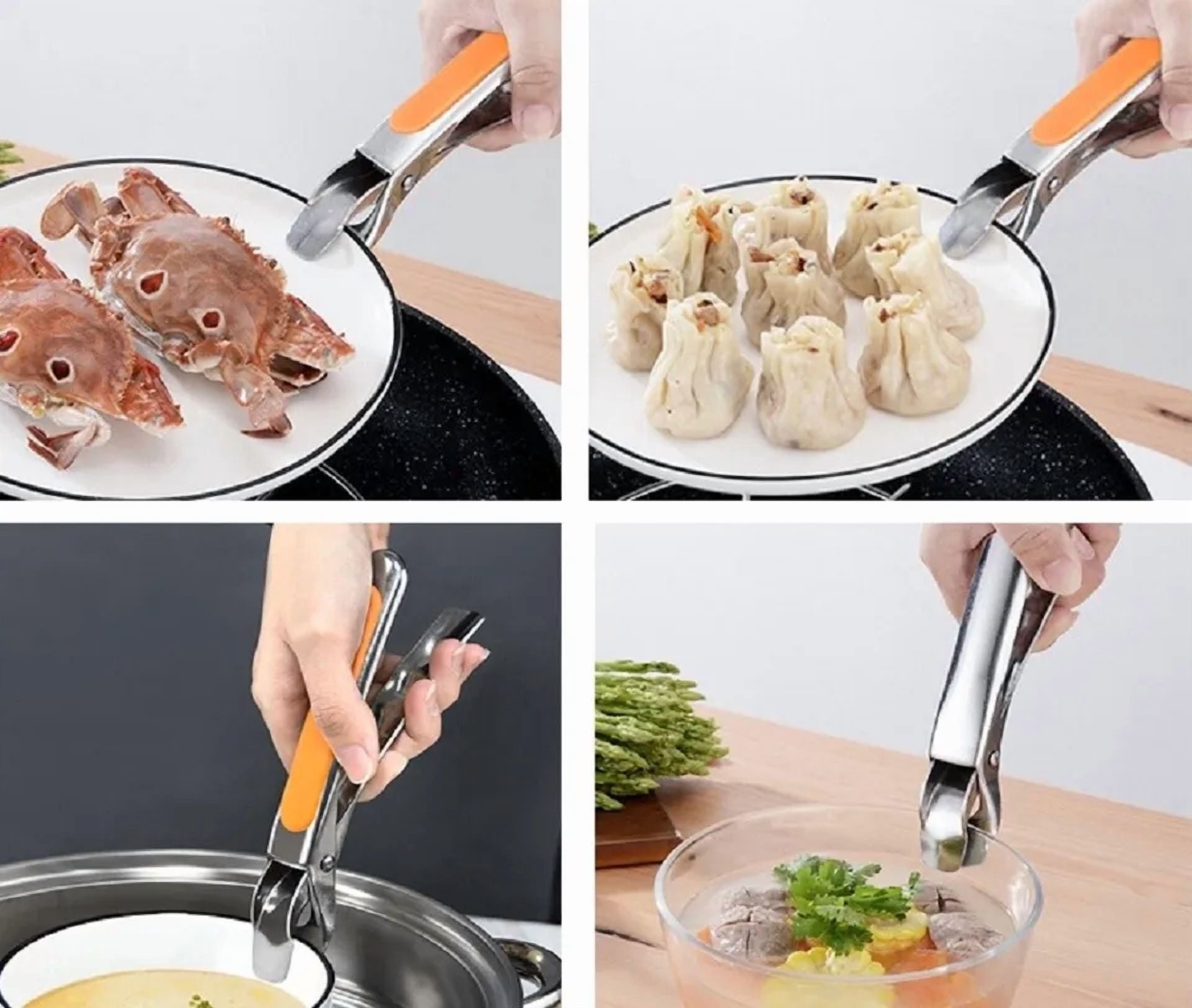 Opal-Stainless Steel Anti-Scald Plate Gripper Clamp –Kitchen Tongs Bowl Lifter Holder