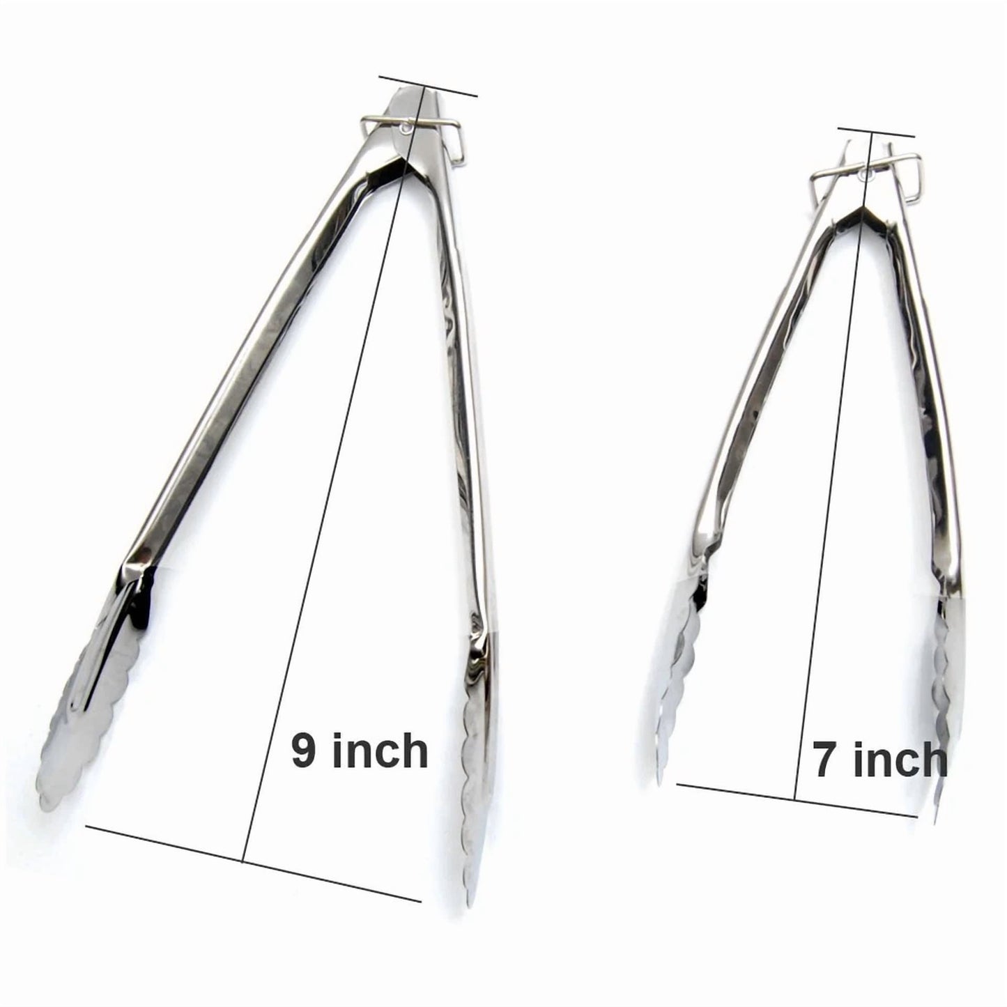 Kitchen Tongs Food Tongs Clamp Serving Easy Locking Vegetable Bread (4 Pcs)