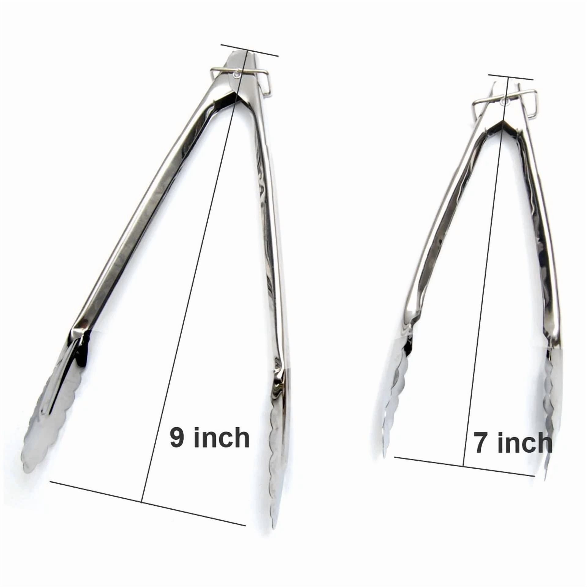Kitchen Tongs Food Tongs Clamp Serving Easy Locking Vegetable Bread (4 Pcs)