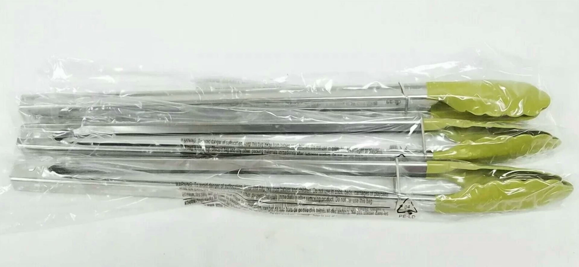 Tidy Kit 16 Inch Kitchen Tongs Lot Of 3 Green Delta Airlines New