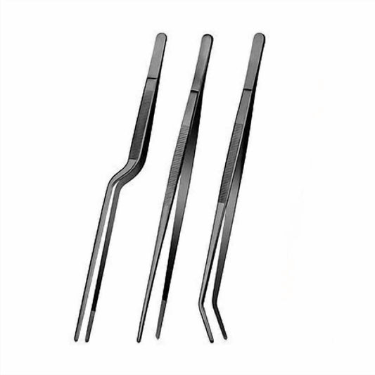 3Pcs Fine Cooking Tweezers Set,Professional Stainless Steel Food Tongs,Kitchen