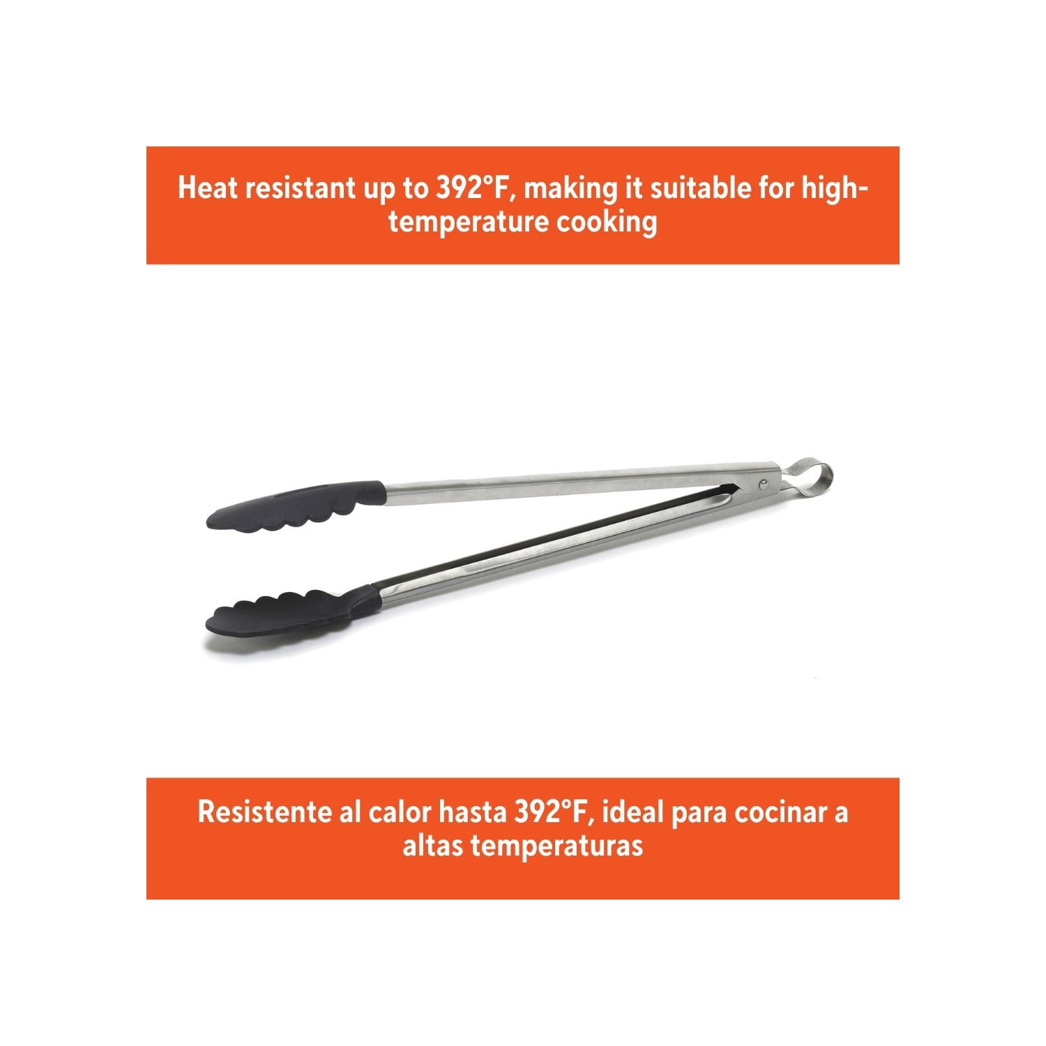 IMUSA  16in Stainless Steel Food Tong with Nylon Tips