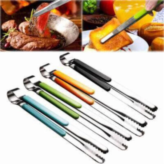 4Pcs Stainless Steel Kitchen Tongs, Serving Tongs For Cooking, 10" Food Tongs
