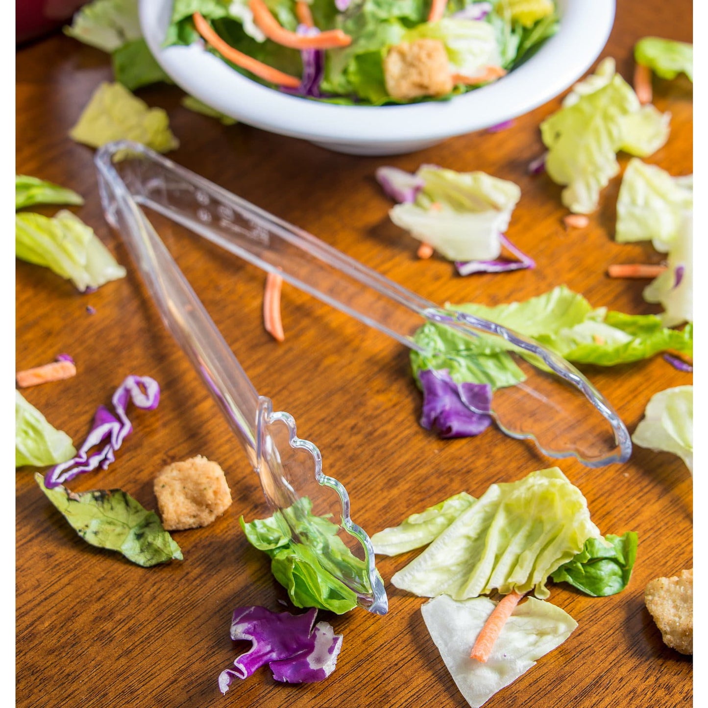 Carlisle Carly Utility Tong Clear, Polycarbonate, 9" Length | 1 Each