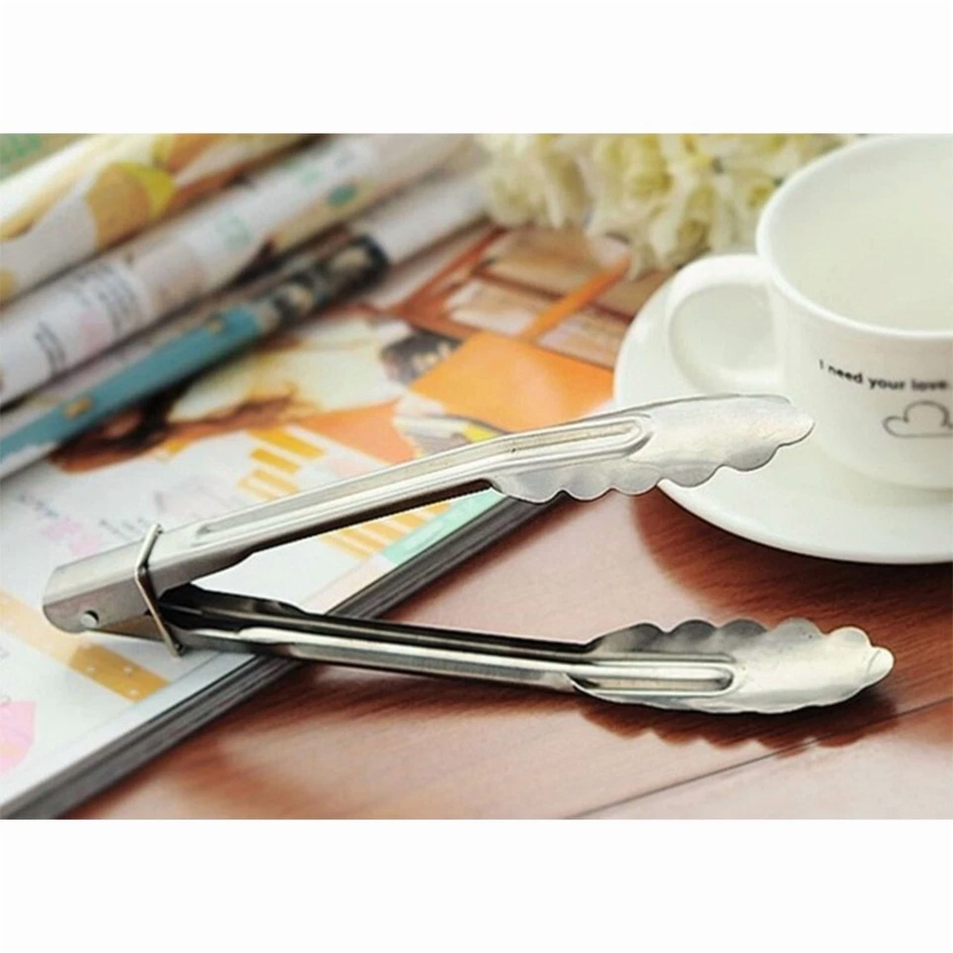 Kitchen Tongs Food Tongs Clamp Serving Easy Locking Vegetable Bread (4 Pcs)