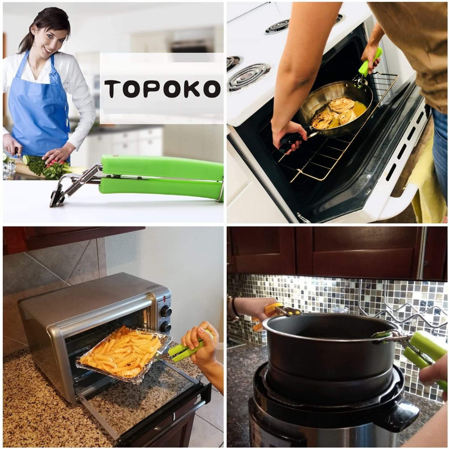 Set of Two Gripper Clips for Moving Hot Plate or Bowls with Food Out, from Pressured Cooker, Microwave, Oven, Air Fryer.