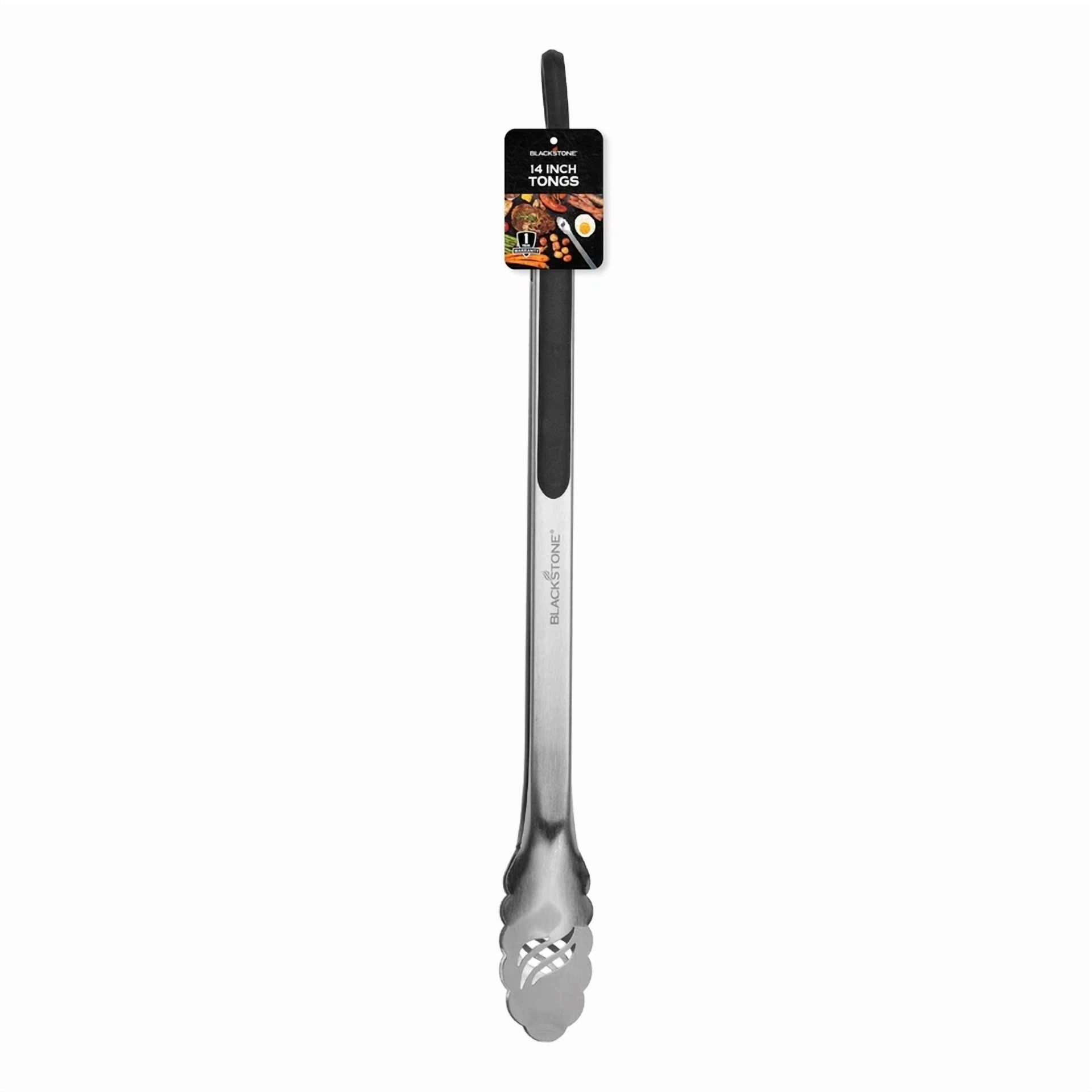 14” Stainless Steel Tongs W/ Silicone Non-Slip Grip Heat Resistant Kitchen Tool