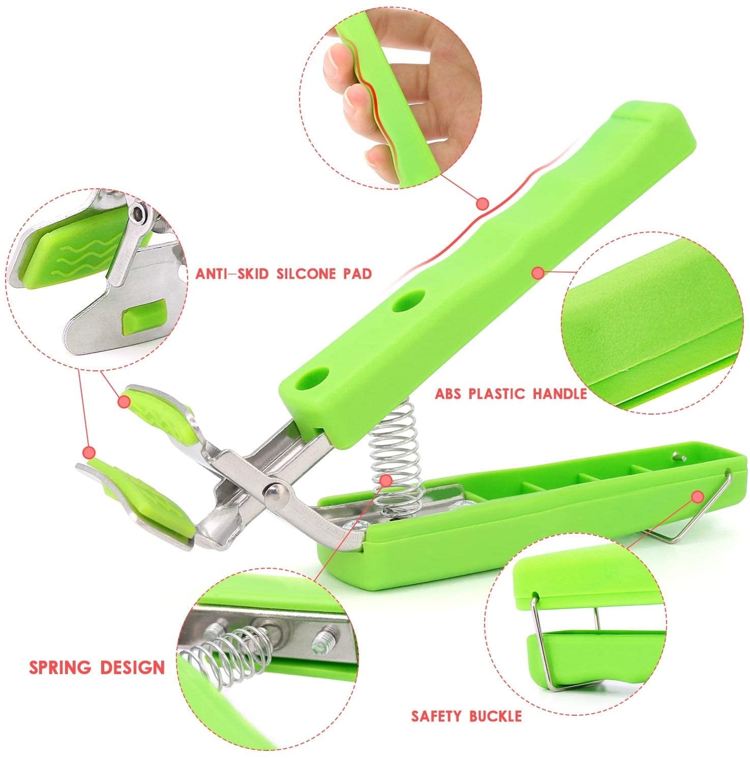 Set of Two Gripper Clips for Moving Hot Plate or Bowls with Food Out, from Pressured Cooker, Microwave, Oven, Air Fryer.