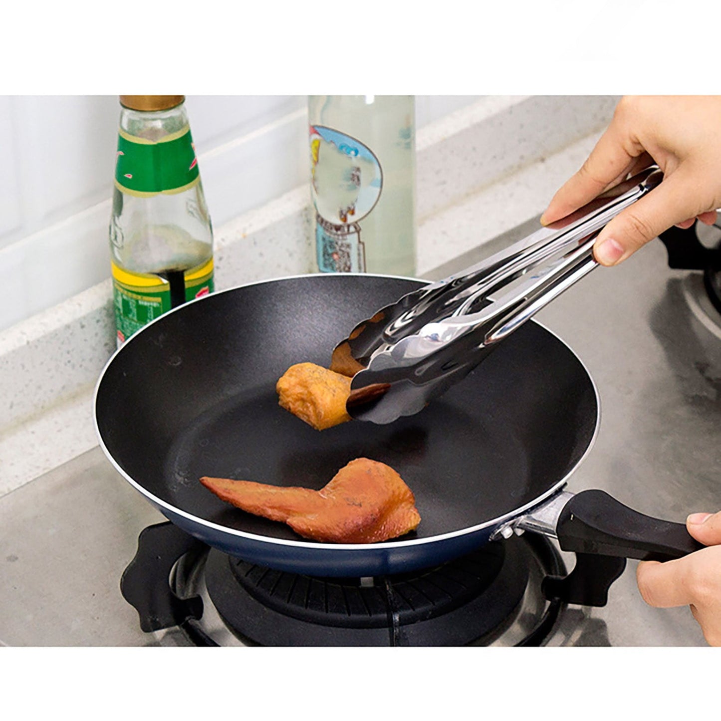 Zeceouar Items for Home Stainless Steel Barbecue Clip Kitchen Household Baked Food Clip Bread Clip