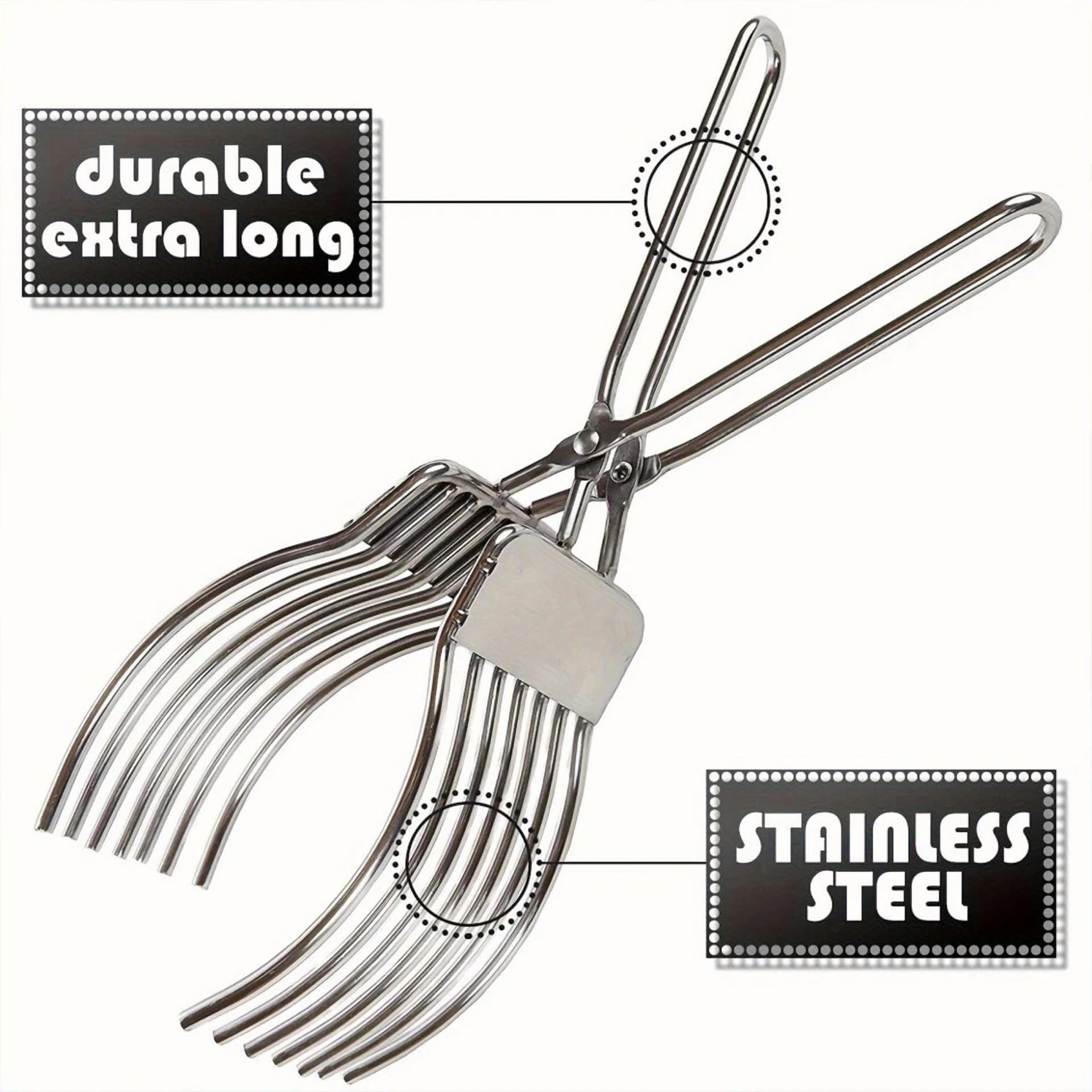 Stainless Steel Roast Beef Cutting Tongs Meat Bread Slicing Tong For Onion Bread