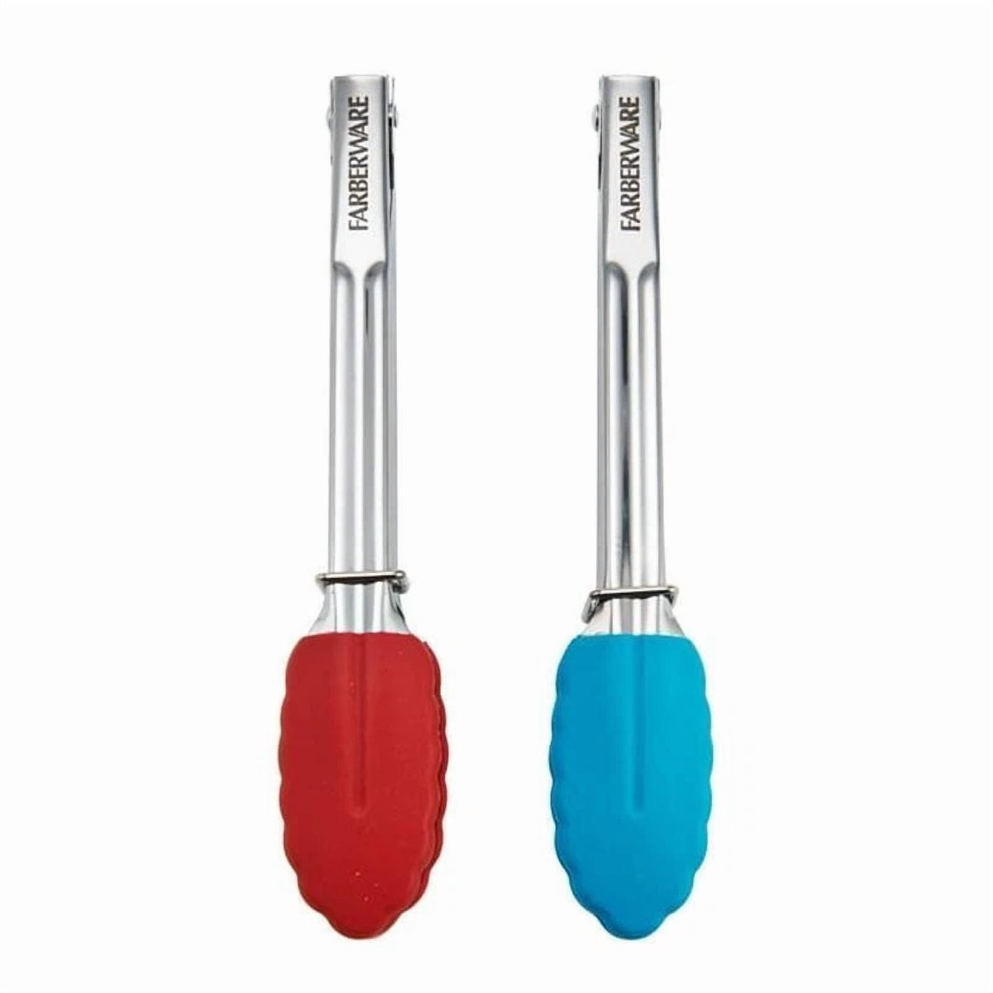 Stainless Steel Mini Locking Tongs Silicone Tips 2 Count Kitchen Utensils New