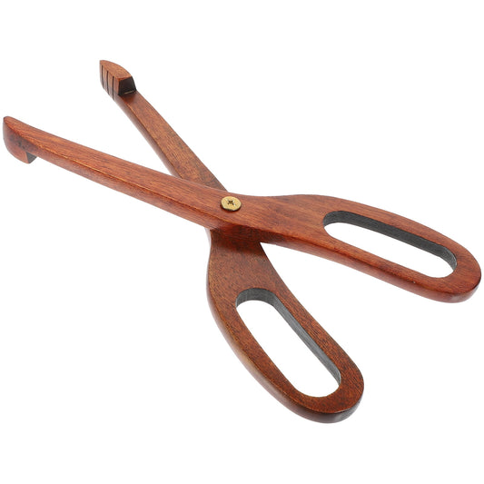 Buffet Tong Toaster Tong Multi-functional Food Tong Non-Stick Food Tong Reusable Wood Cooking Tong