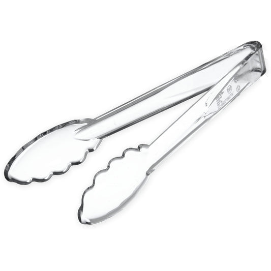 Carlisle Carly Utility Tong Clear, Polycarbonate, 9" Length | 1 Each