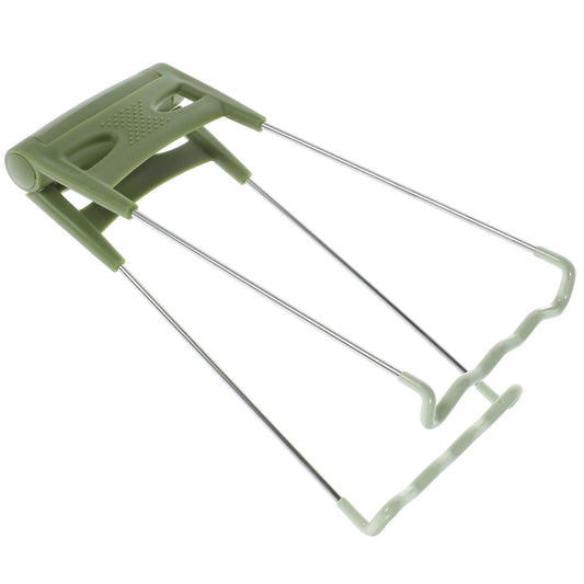 Dishes Non-Slip Clip Hot Plate Retriever Tongs Kitchen Utensils Camping Cookware Stainless Steel Silicone Tongue Rack Man