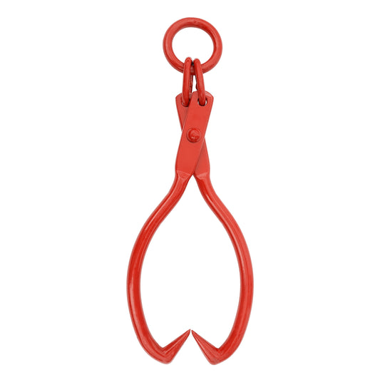 Pure Garden 32” Skidding Tongs – Heavy-Duty Log Grabber with Chain Ring for Dragging Timber, Red
