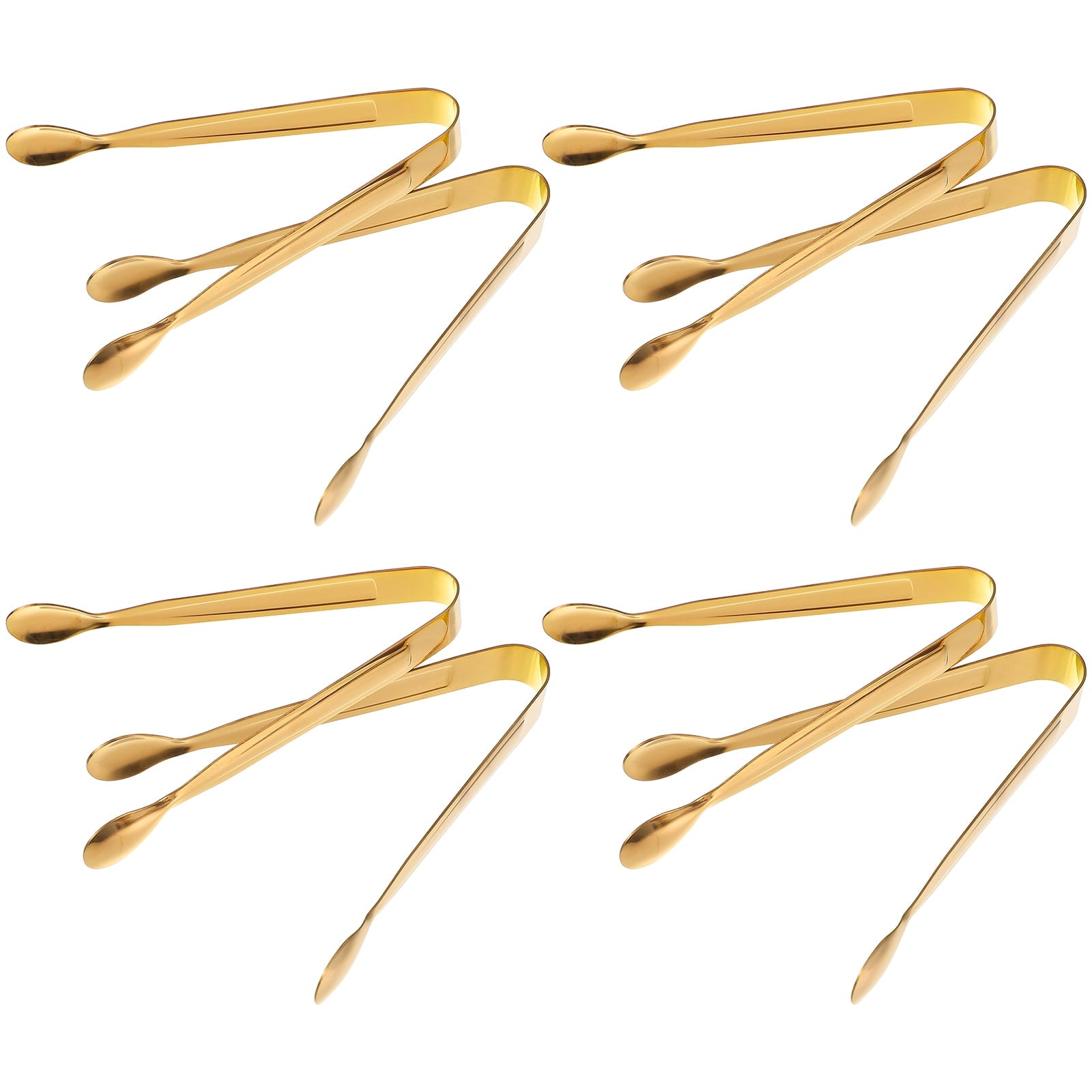 Eease 8pcs Stainless Steel Mini Serving Tongs for Tea, Toast, Fruits