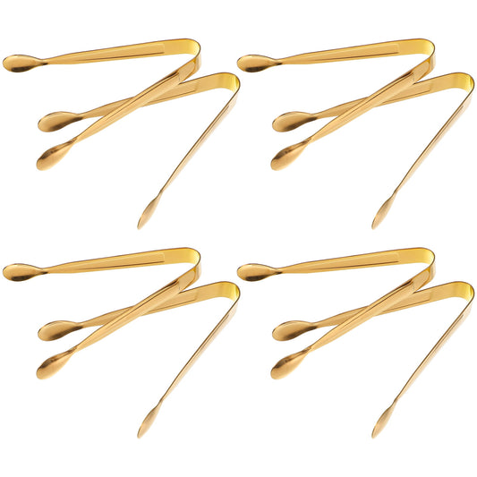 Eease 8pcs Stainless Steel Mini Serving Tongs for Tea, Toast, Fruits