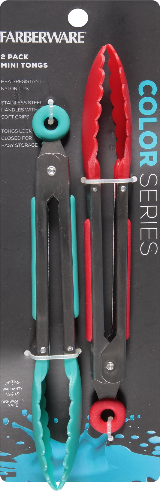 Faberware Basics Nylon Mini Tongs Set of 2