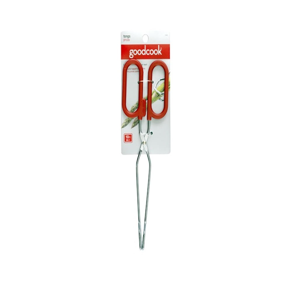 Good Cook Red/Silver Stainless Steel Tongs (Pack of 2)