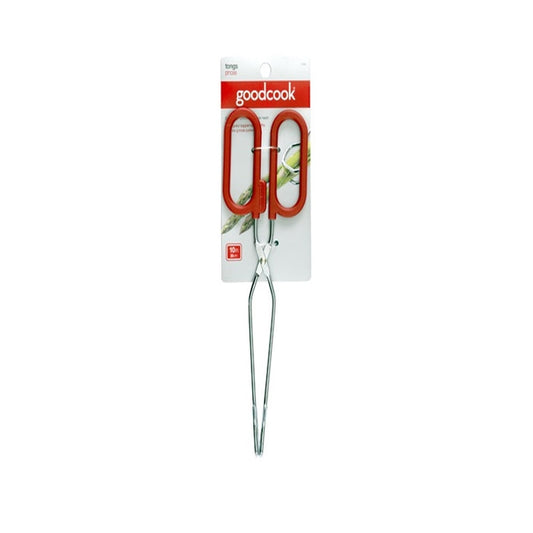 Good Cook Red/Silver Stainless Steel Tongs (Pack of 2)