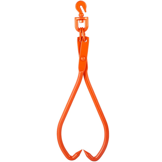 KFFKFF Lumber Handling Tongs, 32-inch 2-Pronged Log Lifting Tool, Robust Rotating Steel Wood Skidding Tongs, 1543 lbs/700 kg Load Limit, Ideal for Log Lifting, Management, Dragging & Transport