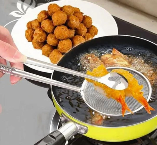 Kitchen Frying Tongs Clamp Meat Turner Fish Flipper Egg Roll Dumpling Chicken