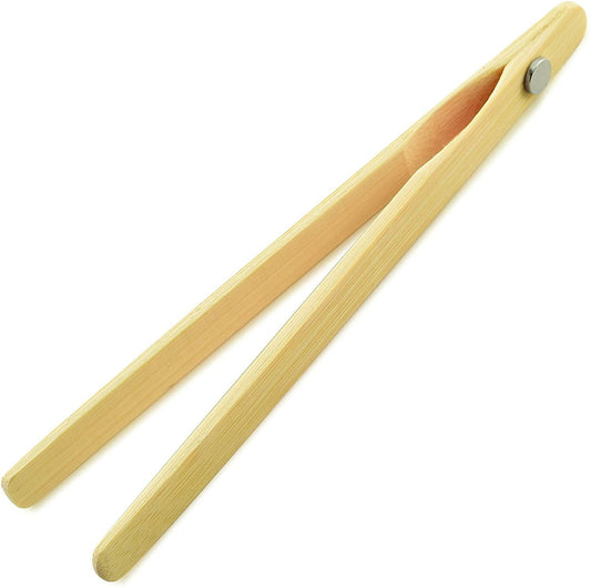 Norpro Bamboo Toaster Tongs with Magnet