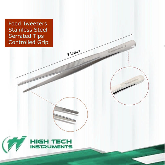 Quality Kitchen Tweezers Stainless Steel Food Tongs For Cooking Tongs 5"