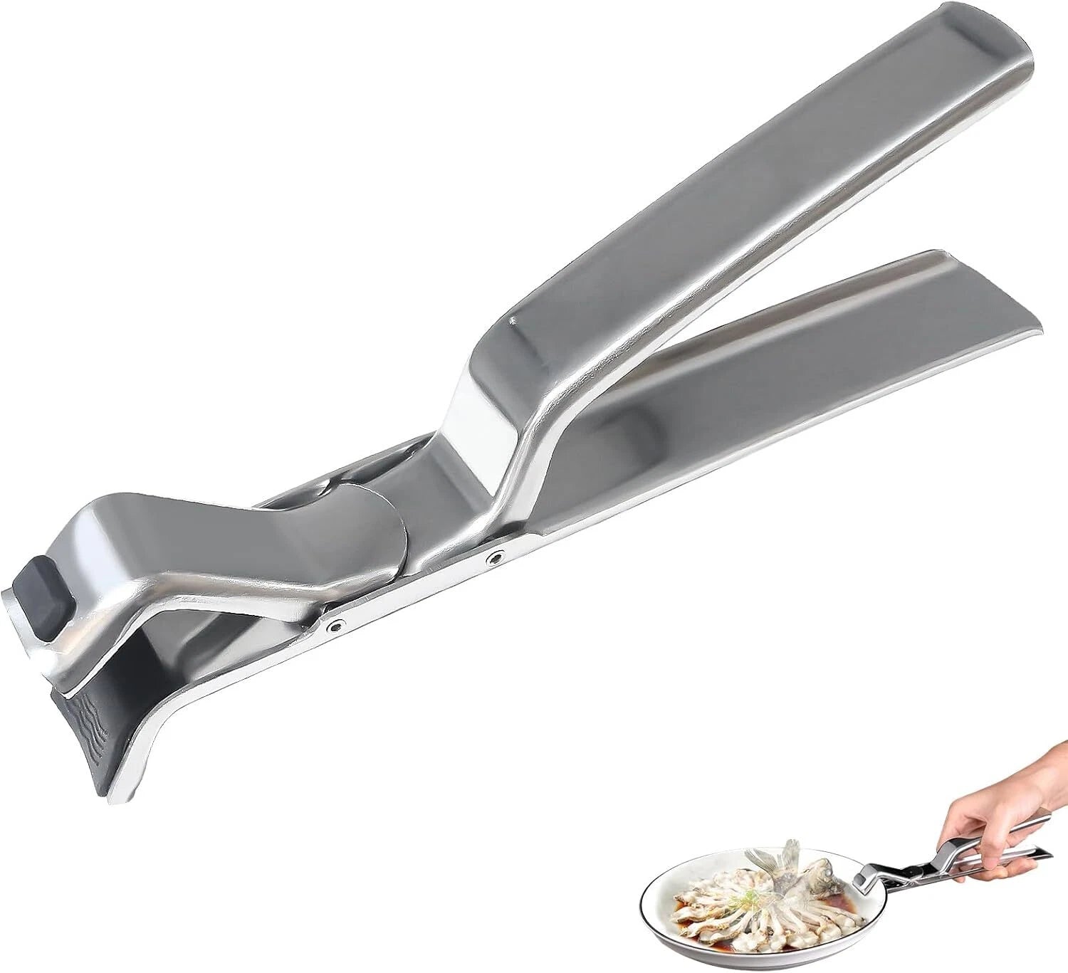 Stainless Steel Anti-Scald Bowl Clip Plate Holder Pot Lifter Heat Resistant Grip