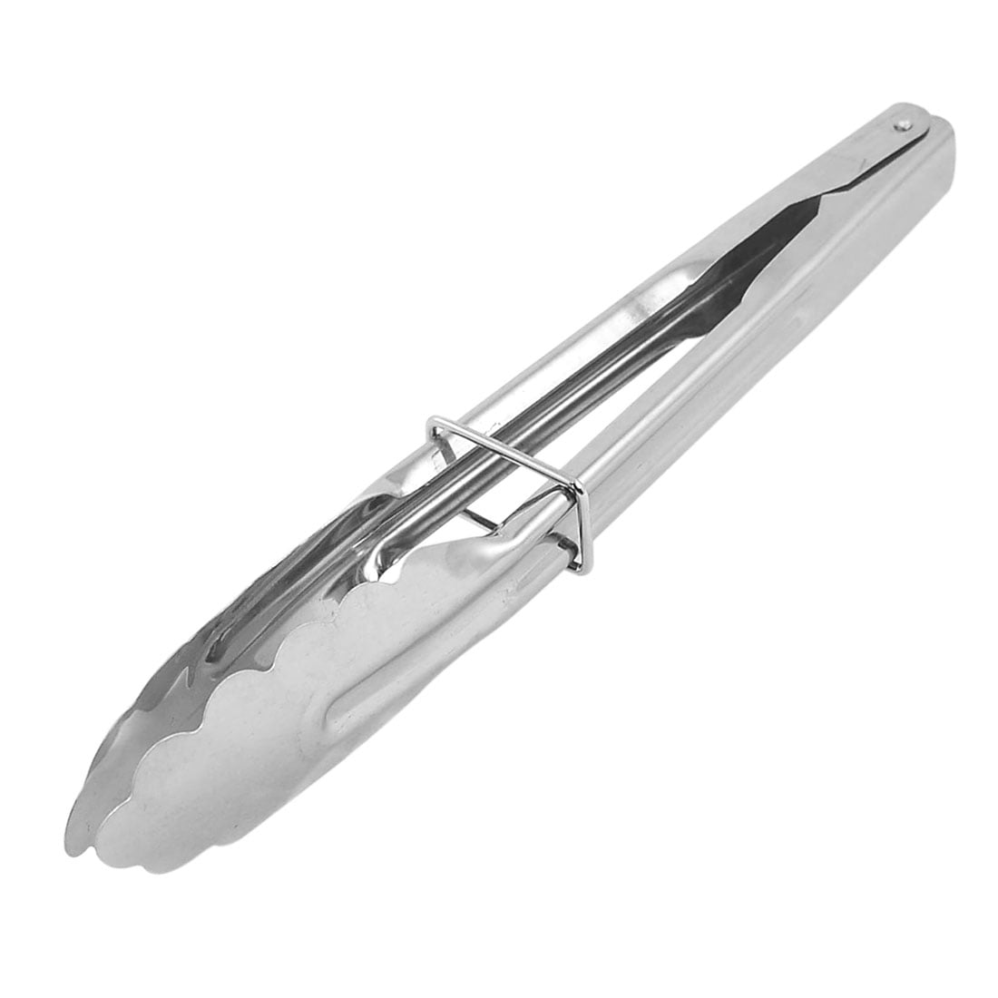 Unique Bargains Metal Clip BBQ Barbecue Buffet Meat Bread Food Locking Tongs Silver Tone 3PCS