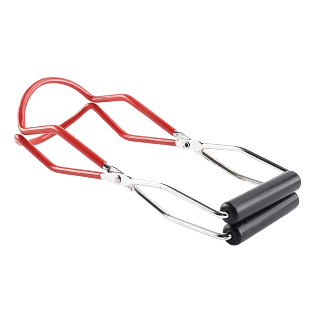 Stainless Steel Canning Jar Lifter Tongs, Can Gripper Clamp, with Rubber Grips, Long Handle Canned Clip, for Kitchen -Slip