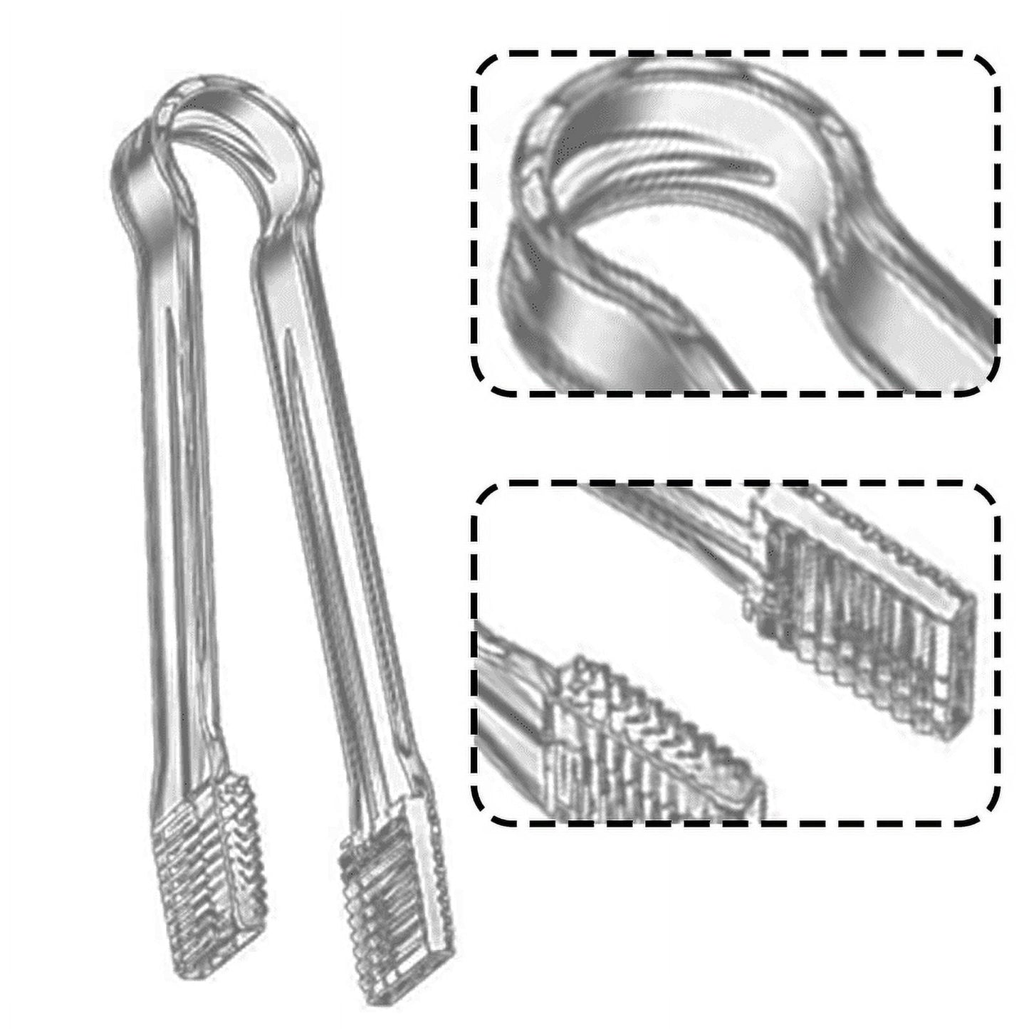 10 Pcs Plastic Buffet Serving Tongs, Clear Kitchen Tongs Mini Serving Utensil Tongs for Food Ice Salad Buffet Barbecue Cookies, 6.3 Inches