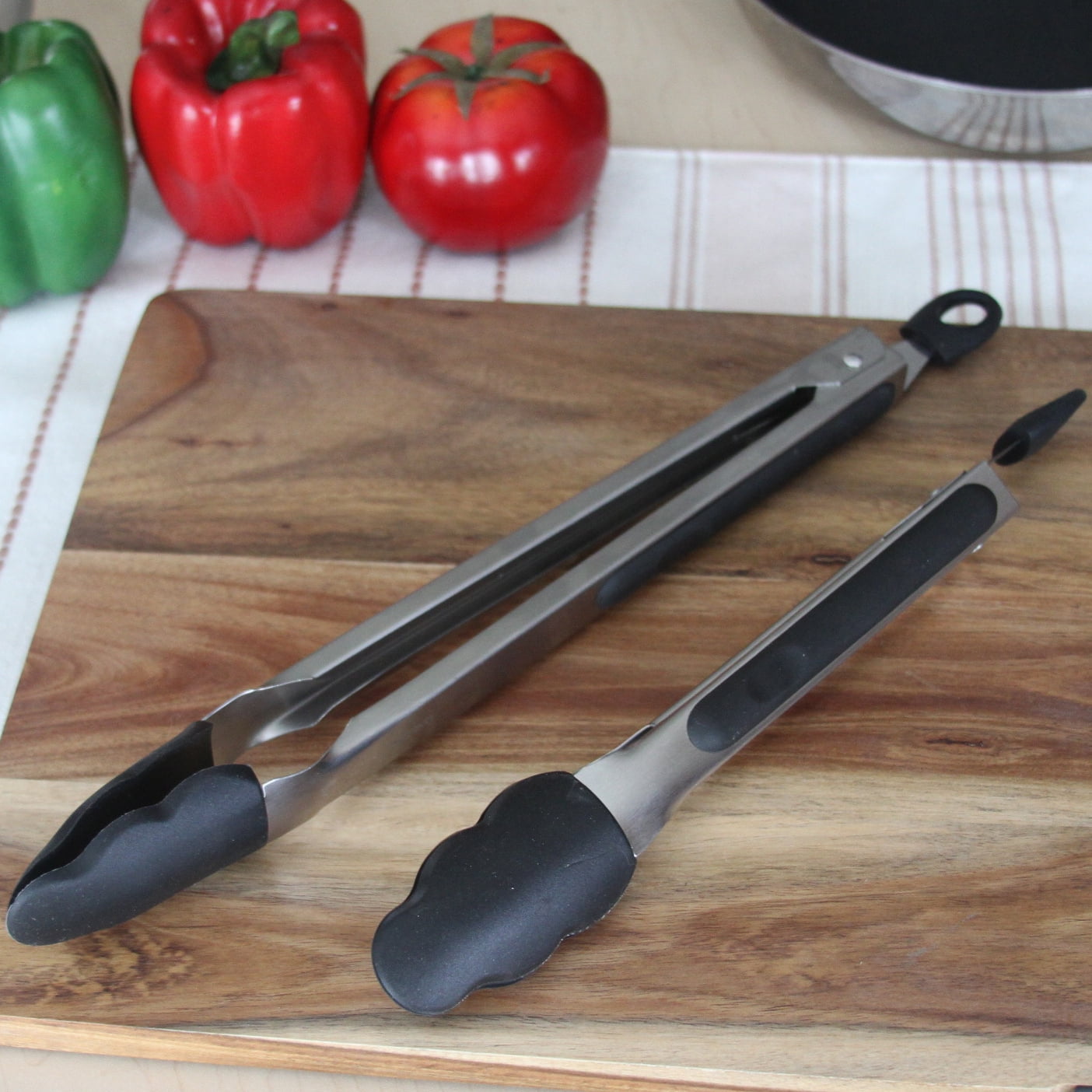 Oneida® Set of 2 Stainless Steel Locking Tongs