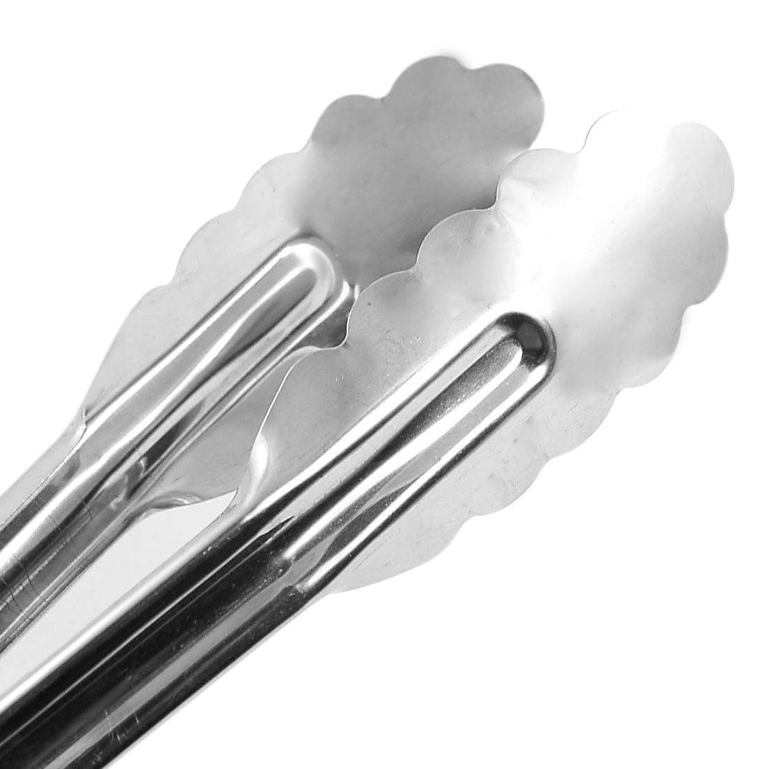 Unique Bargains Metal Clip BBQ Barbecue Buffet Meat Bread Food Locking Tongs Silver Tone 3PCS