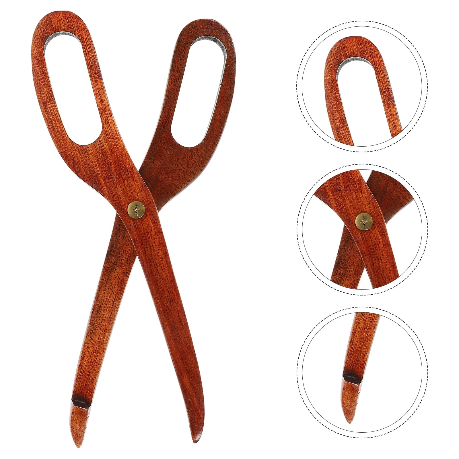 Buffet Tong Toaster Tong Multi-functional Food Tong Non-Stick Food Tong Reusable Wood Cooking Tong