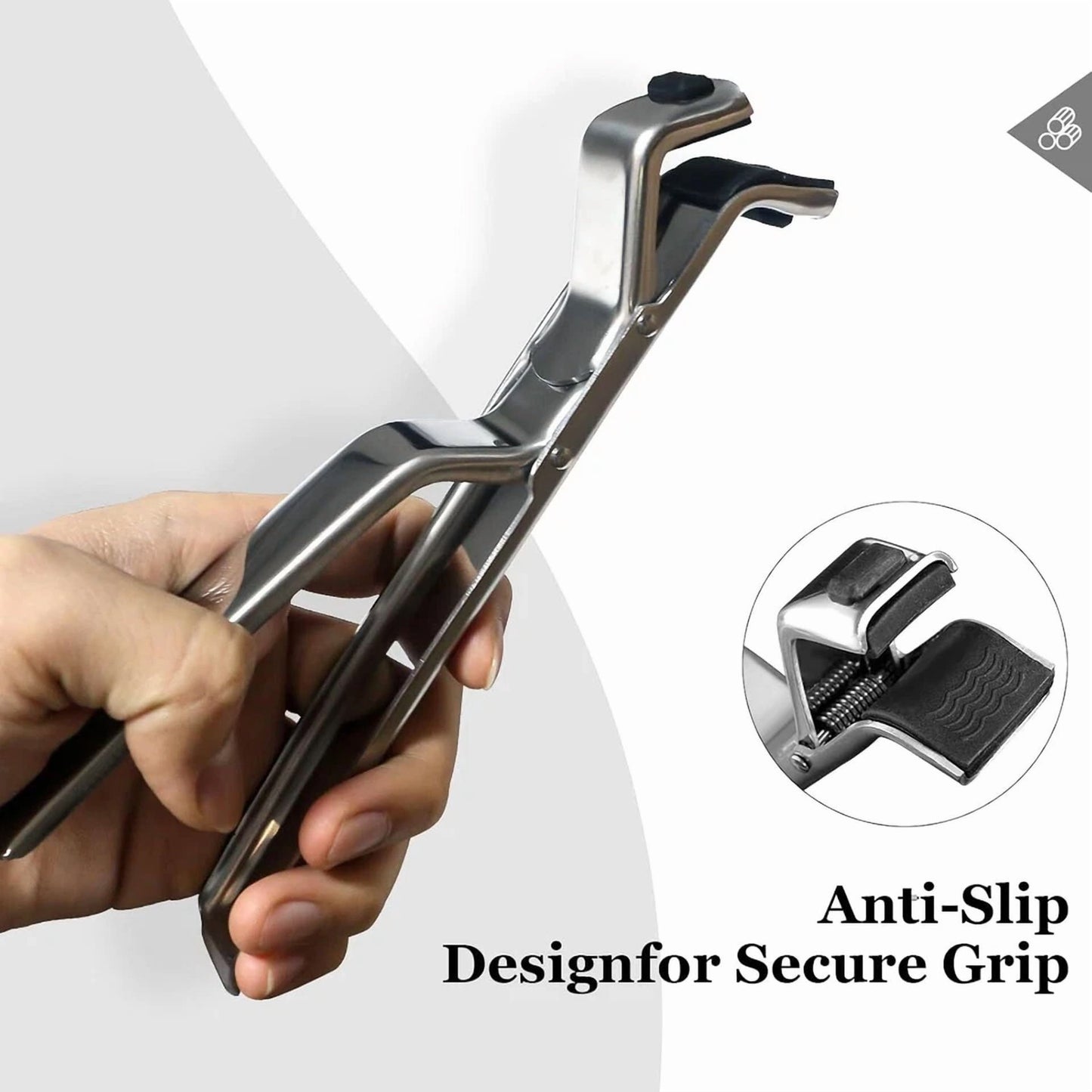 Stainless Steel Anti-Scald Bowl Clip Plate Holder Pot Lifter Heat Resistant Grip