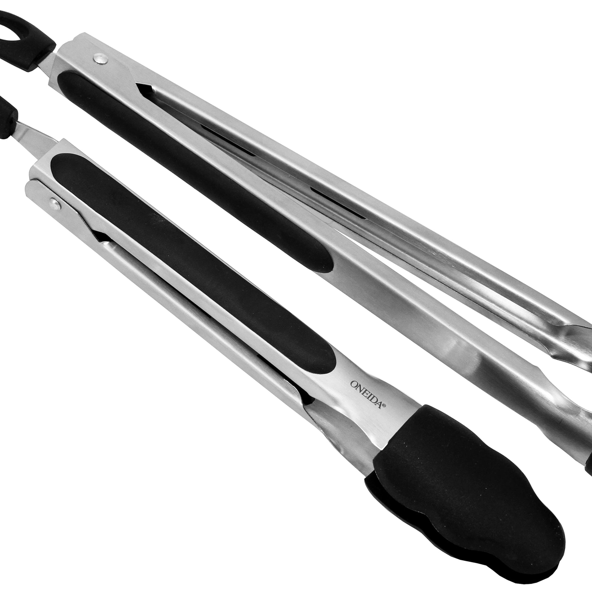 Oneida® Set of 2 Stainless Steel Locking Tongs