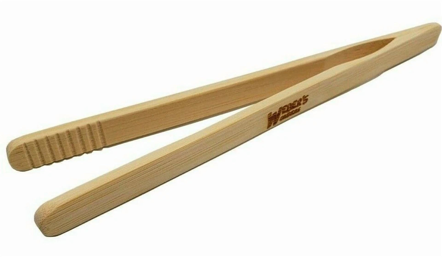 Set Of 4 Reusable Bamboo Toast Tongs - Wooden Toaster Tongs For Cooking Kitchen