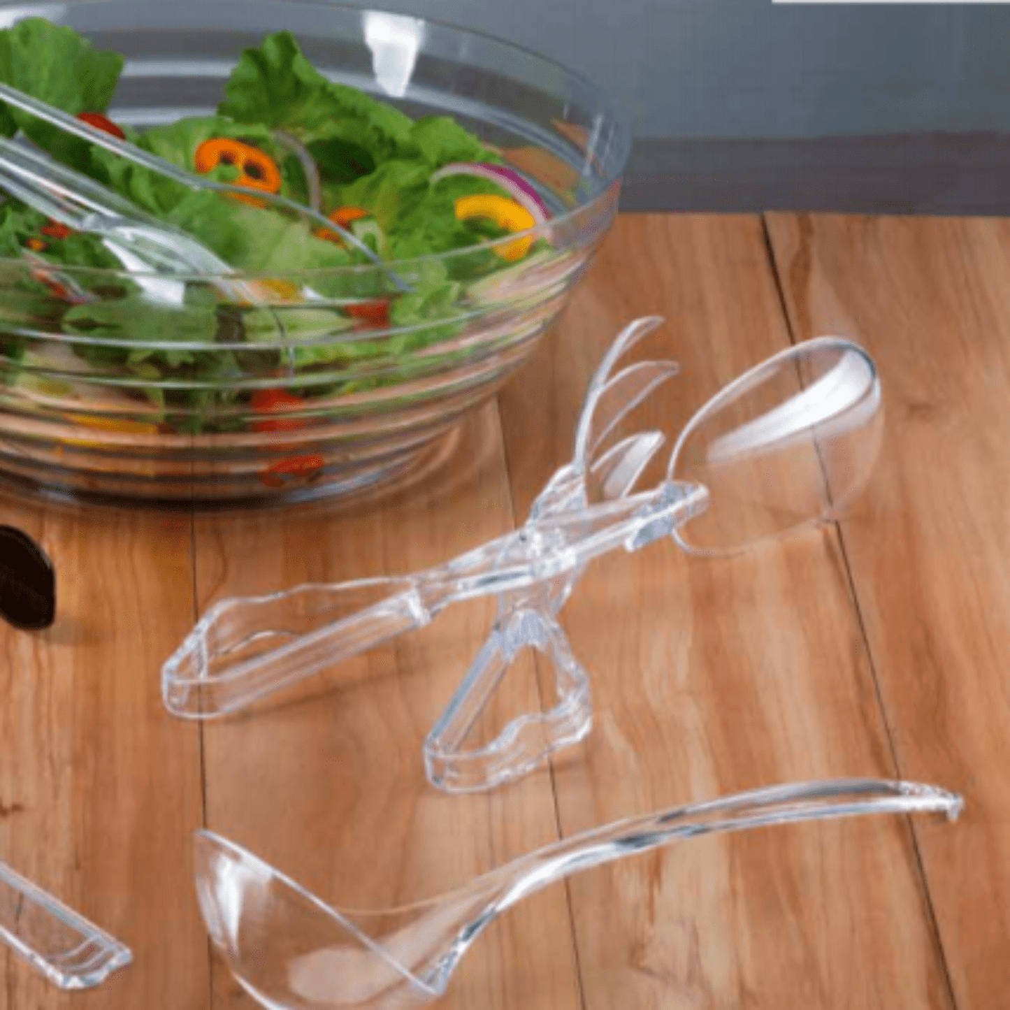 Party Dimensions 60281 Clear Salad Tong Serving Utensils - 48 Per Case