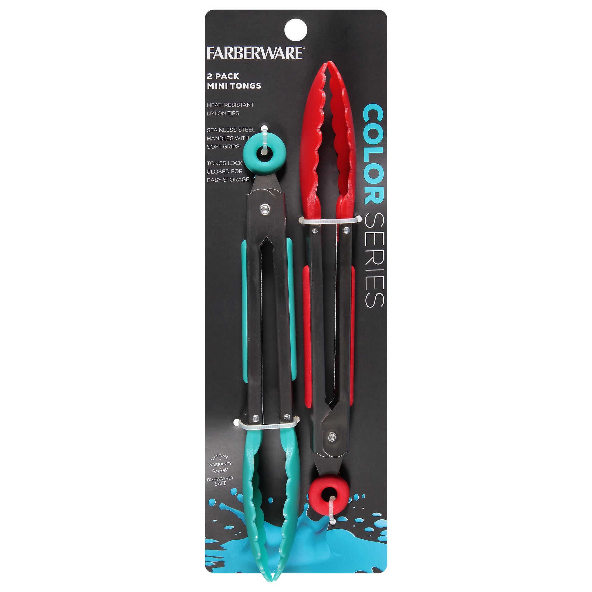 Faberware Basics Nylon Mini Tongs Set of 2